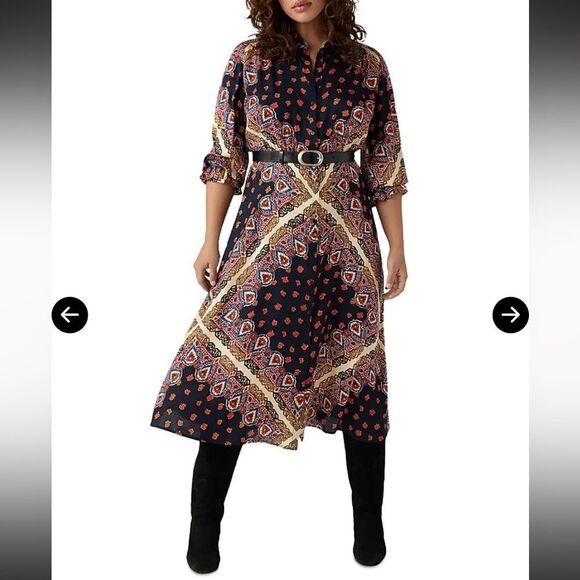 ba&sh Jorgina Bandana Print Midi Dress XS - Picture 1 of 11